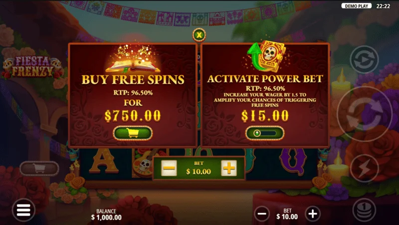 Fiesta Frenzy - màn hình mua Bonus